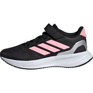 adidas Runfalcon 5 schoenen voor kinderen, uniseks, Core Black / Roze / Zilver Metallic
