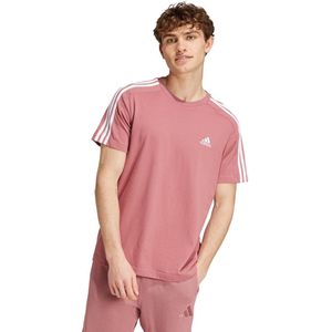 adidas Sportswear Essentials Single Jersey 3-Stripes T-shirt - Heren - Roze