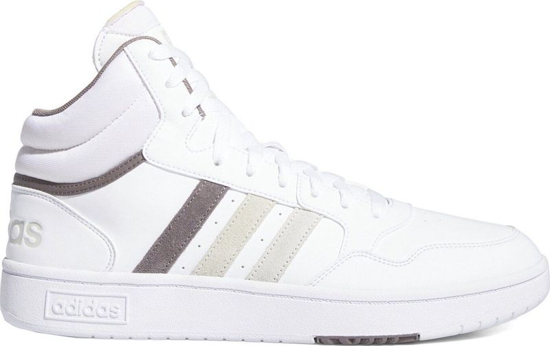 Adidas - Hoops 3.0 Mid - Sportschoenen - Zwart - Synthetisch Leer