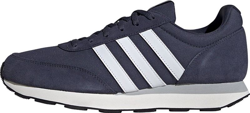 adidas Heren RUN 60s 3.0 Leather Shoes, Shadow Navy / Cloud White / Core Black, 42 EU