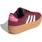 adidas - VL Court Bold - Sneakers - Donkerrood/Wit - Suède