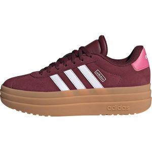 adidas - VL Court Bold - Sneakers - Donkerrood/Wit - Suède