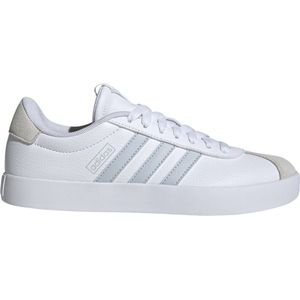 Adidas - VL Court 3.0 Sneakers - Wit - Lichtgrijs - Synthetisch Materiaal - Suède - Rubber