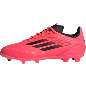 adidas F50 League Voetbalschoenen - Felrood Zwart Zilver - Synthetisch Materiaal
