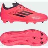 adidas F50 League Voetbalschoenen - Felrood Zwart Zilver - Synthetisch Materiaal