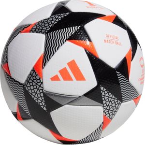 adidas Womens Champions League Pro Voetbal Maat 5 2023-2024 Wit Zwart Rood