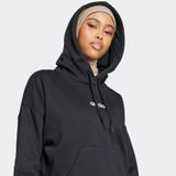 adidas - ESSENTIALS LINEAR FLEECE HOODIE - Zwart - Materiaal: Fleece