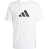 adidas Hombre FUTURE ICONS THREE BAR TEE, white, M Short