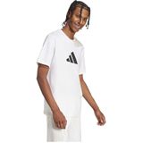adidas Hombre FUTURE ICONS THREE BAR TEE, white, M Short