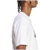 adidas Hombre FUTURE ICONS THREE BAR TEE, white, M Short