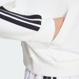 adidas Sportswear Essentials 3-Stripes French Terry Hoodie met Korte Rits - Dames - Wit