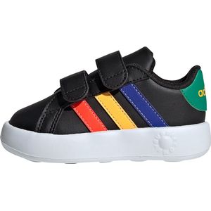 adidas Grand Court 2.0 CF I, uniseks sneakers voor baby's, zwart/blauw/groen (Core Black Lucid Blue Court Green), 23 EU