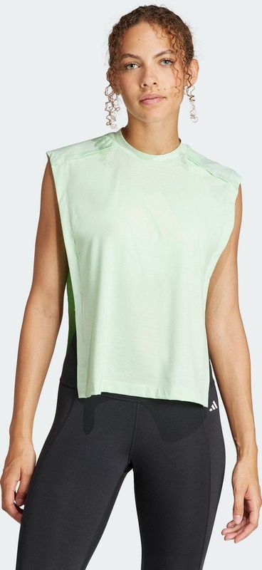 Adidas - Power Performance - Mouwloos T-shirt - Zwart - AEROREADY, 70% Gerecycled Materiaal