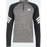 adidas Performance Icon 3-Stripes T-shirt met Korte Rits - Heren - Zwart