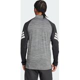 adidas Performance Icon 3-Stripes T-shirt met Korte Rits - Heren - Zwart