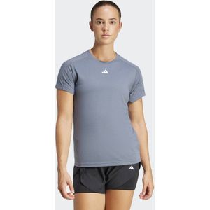 adidas - Performance - Sportshirt - Grijsblauw - Dames - Korte Mouwen