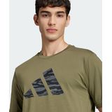 Adidas - Camo Graphic T-Shirt - Groen - Katoen