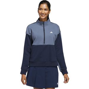 ADIDAS PERFORMANCE - Sportief Sweatshirt - Marine/Royal Blue/Koningsblauw/Wit - Halve Rits
