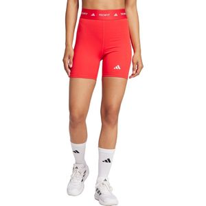 adidas Performance TECHFIT Korte Legging - Dames - Rood - 10cm