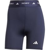 adidas Performance TECHFIT Korte Legging - Dames - Blauw - 10cm