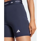 adidas Performance TECHFIT Korte Legging - Dames - Blauw - 10cm