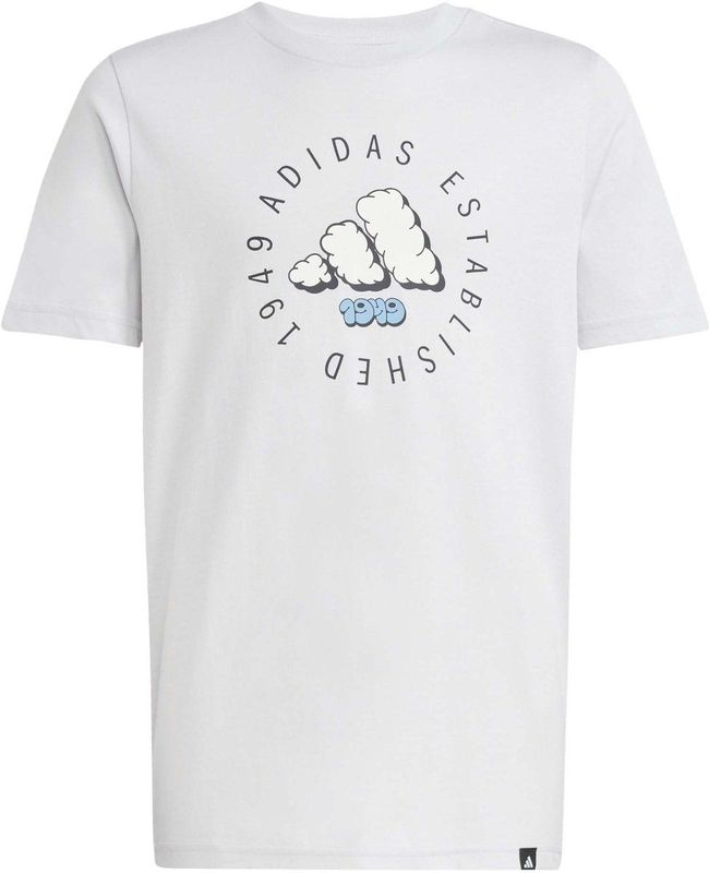 adidas - Fun Graphic - T-shirt - Grijs - Korte Mouwen