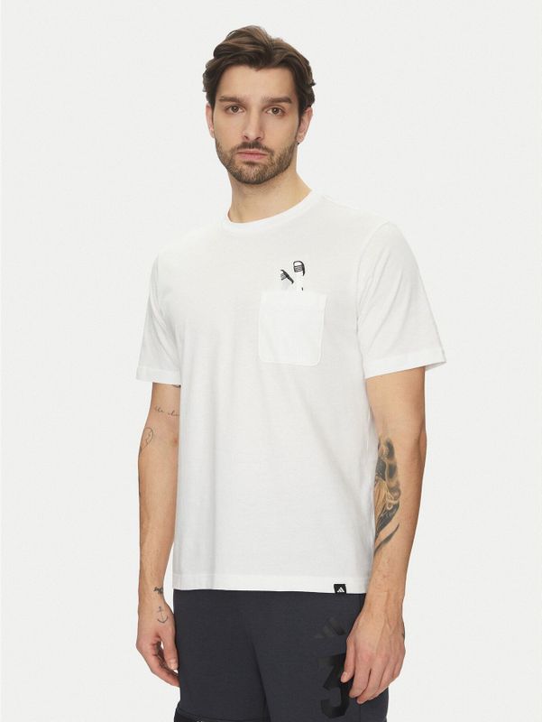 Adidas - Slippers Graphic T-Shirt - Zwart - Katoen - UNITEFIT Pasvorm