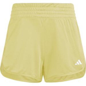 adidas Performance Pacer Essentials Knit High-Rise Short - Dames - Geel 5