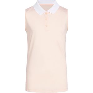 adidas Performance Ottoman Striped Mouwloos Poloshirt Kids - Kinderen - Roze- 152