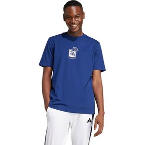 adidas Heren LOUNGE DRINK GRAPHIC T-SHIRT, Dark Blue, L