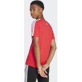 adidas - Sportswear - T-shirt - Rood/Wit - Zachte Enkele Jersey