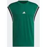adidas - Basketball - Tanktop - Zwart - 100% Gerecycled Polyester