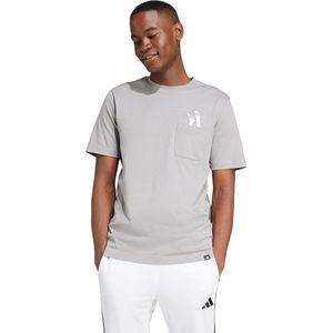 adidas Sportswear Lounge Slides Graphic Pocket T-shirt - Heren - Grijs