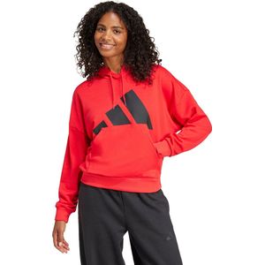 adidas Sportswear Essentials Big Logo French Terry Loose Hoodie - Dames - Rood