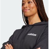 adidas Sportswear Essentials Linear French Terry Ritshoodie - Dames - Zwart