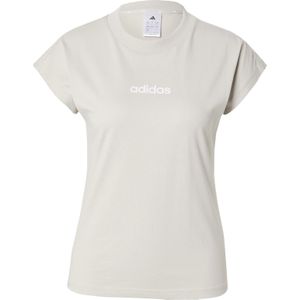 adidas - T-shirt W LIN SJ T - Basic T-shirt - Wonder Aluminium / White - Zacht Materiaal