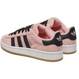 Sneakers - Zwart - Leer - Logoprint - Snoersluiting