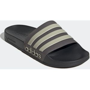 adidas Adilette Shower Slippers - Zwart Grijs Beige - Synthetische Wreefband - Cloudfoam Middenzool