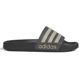 adidas - Adilette Shower Slippers - Zwart Grijs Beige - Synthetische Wreefband - Voering van Textiel