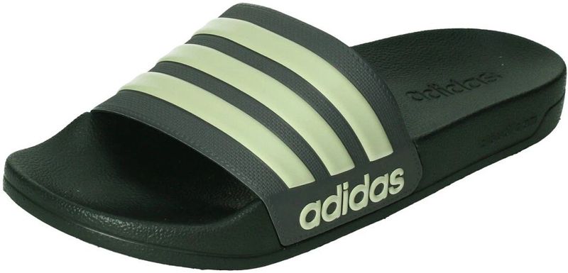 adidas - Adilette Shower Slippers - Zwart Grijs Beige - Synthetische Wreefband - Voering van Textiel