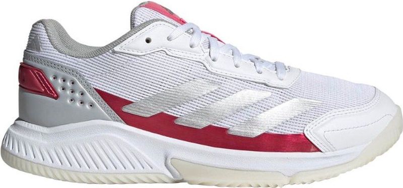 Adidas CourtQuick Padelschoenen - Kleur: Wit, Zilver, Roze