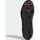 adidas - F50 League - Veterloze Voetbalschoenen - Zwart Rood Zilver - Synthetisch