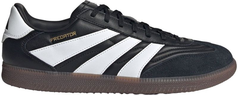 adidas - Predator Freestyle - Zaalvoetbalschoenen - Zwart Wit Bruin - Synthetisch Materiaal