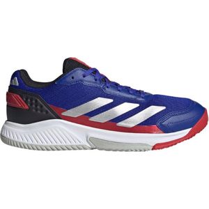 adidas Heren Courtquick Mens Padel Shoes, Lucid Blue/Silver Metallic/Lucid Red, 42 2/3 EU