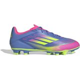 adidas - F50 Club - Voetbalschoenen - Blauw Neongeel Roze - Synthetisch Materiaal