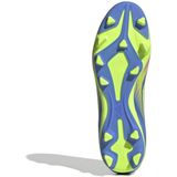 adidas - F50 Club - Voetbalschoenen - Blauw Neongeel Roze - Synthetisch Materiaal