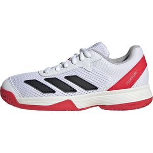 adidas Uniseks kinderen Court Flash Kids tennisschoenen, Cloud White/Core Black/Lucid Red, 31 EU, Cloud White / Core Black / Lucid Red, 32 EU