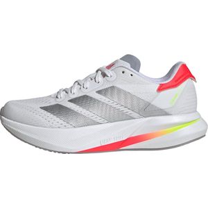 adidas DURAMO SPEED 2 Hardloopschoenen voor dames, Cloud White / Silver Metallic / Lucid Red, 42 EU