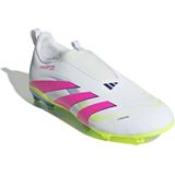 adidas - Predator League - Veterloze Voetbalschoenen - Wit Roze Neongeel - Synthetisch
