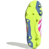 adidas - Predator League - Veterloze Voetbalschoenen - Wit Roze Neongeel - Synthetisch